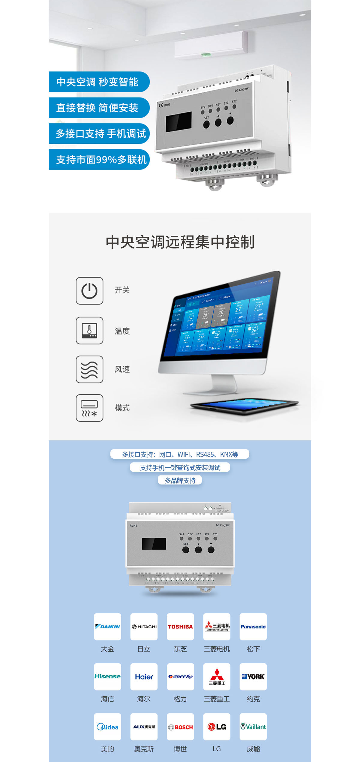 中央空調(diào)集中控制網(wǎng)關